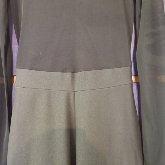 AVBL Sexy Missguided Khaki Green Sheer Top Jumpsuit - UK8 - Picture 6 of 9